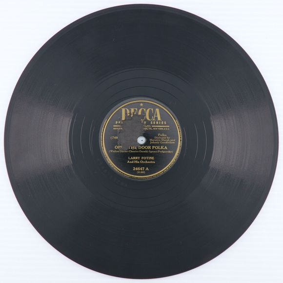Larry Fotine - Open The Door Polka / St. Bernard Waltz -1949 78 rpm Record 24647 - Picture 2 of 14